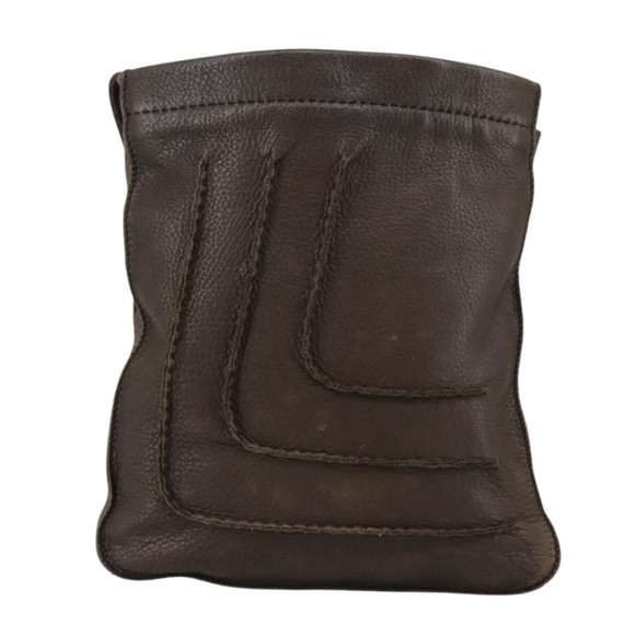 HERMES Toudu Shoulder Crossbody Bag Leather Brown - Picture 6 of 16